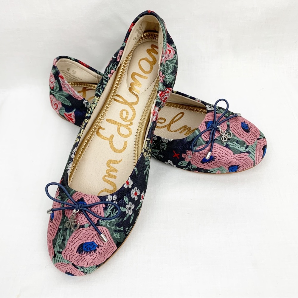 Sam Edelman embroidered floral Felicia Ballet Flat size 7
